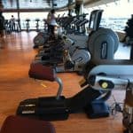A cruise ship gym aboard MSC Poesia.