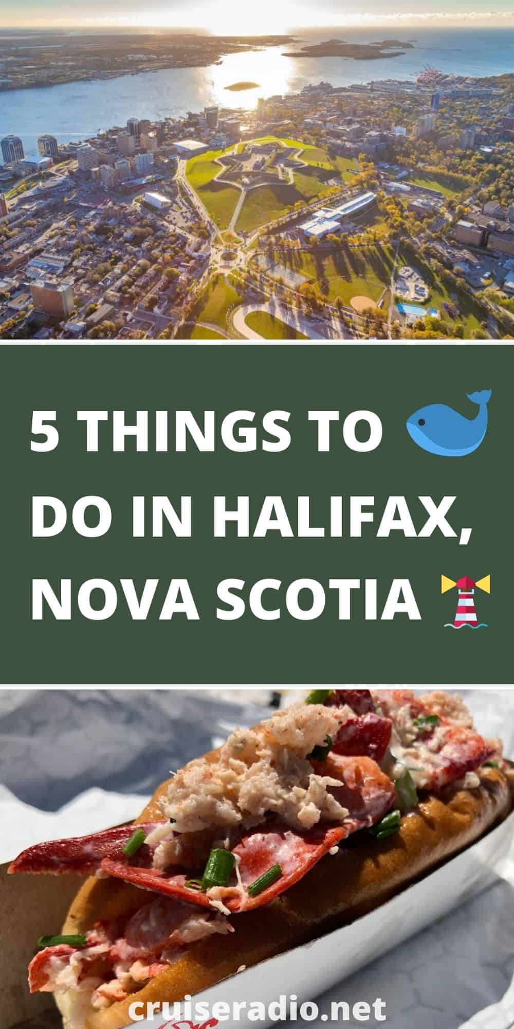 5 things to do in halifax, nova scotia pinterest image