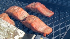 Wood-fired salmon from the salmon bake. 