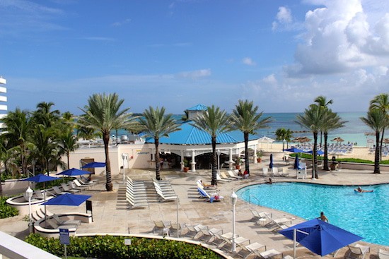 Looking out over the pools and ocean.