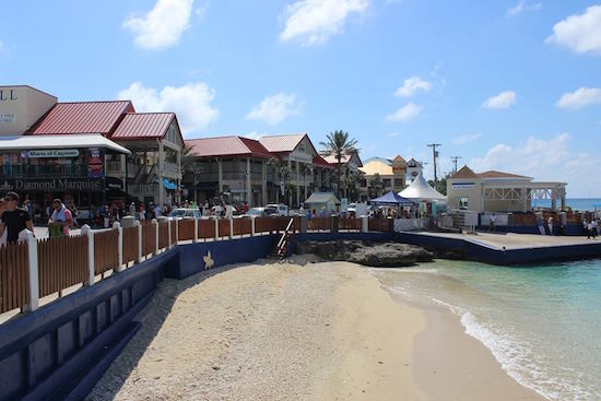 The shoreline of Georgetown, Grand Cayman. 