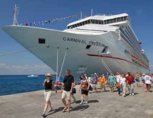 Carnival Freedom in Cozumel. 