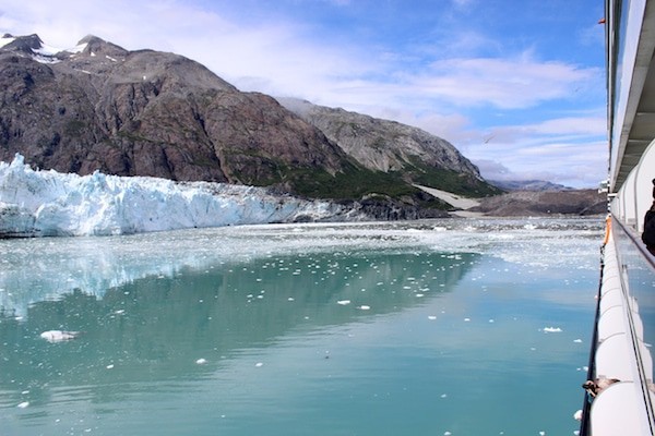 Sailing through Glacier Bay on the Alaska cruise.