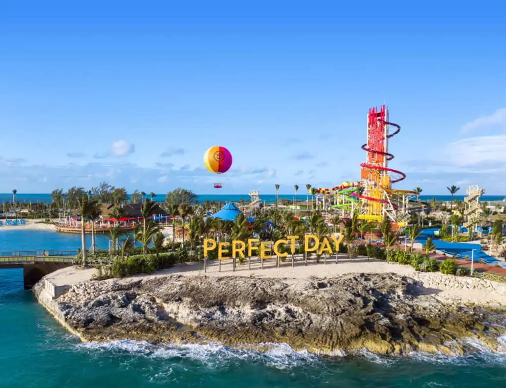 Royal Caribbean at Cococay, Bahamas, during daytime