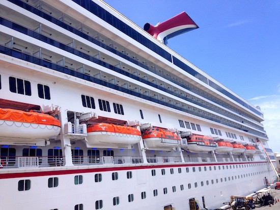 Embarking Carnival Liberty. 