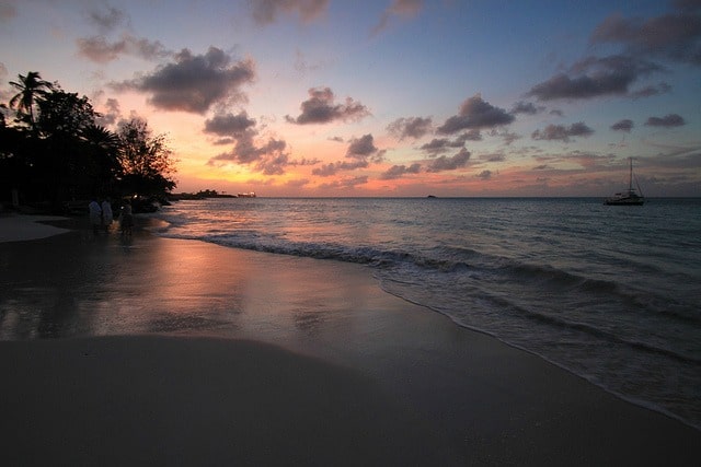 caribbean beaches sunset