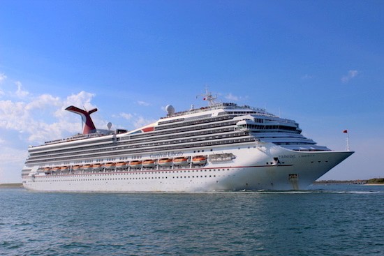 Carnival Liberty outbound to sea. 