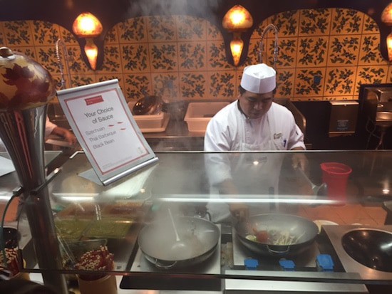 Mongolian wok aboard Carnival Liberty.