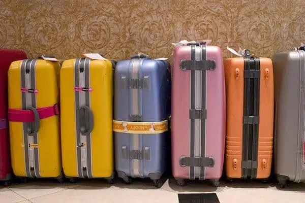 Various luggage suitcases