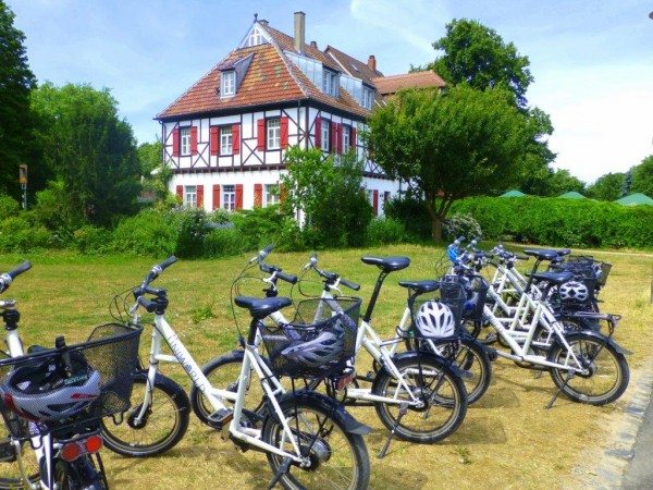 Families enjoy exploring local towns on Uniworld's free bicycles