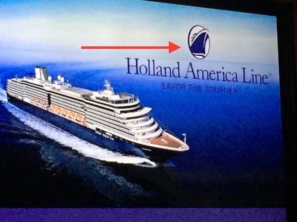 New Holland America Line logo drops the white sailing ship. 