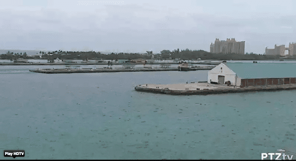 Nassau, Bahamas sits empty on Friday. photo: PTZtv