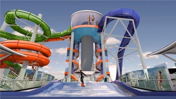 Rendering of Tidal Wave waterslide. 