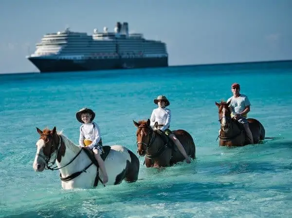 horseback riding in the shore