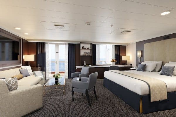 Neptune Suite rendering on the Eurodam.