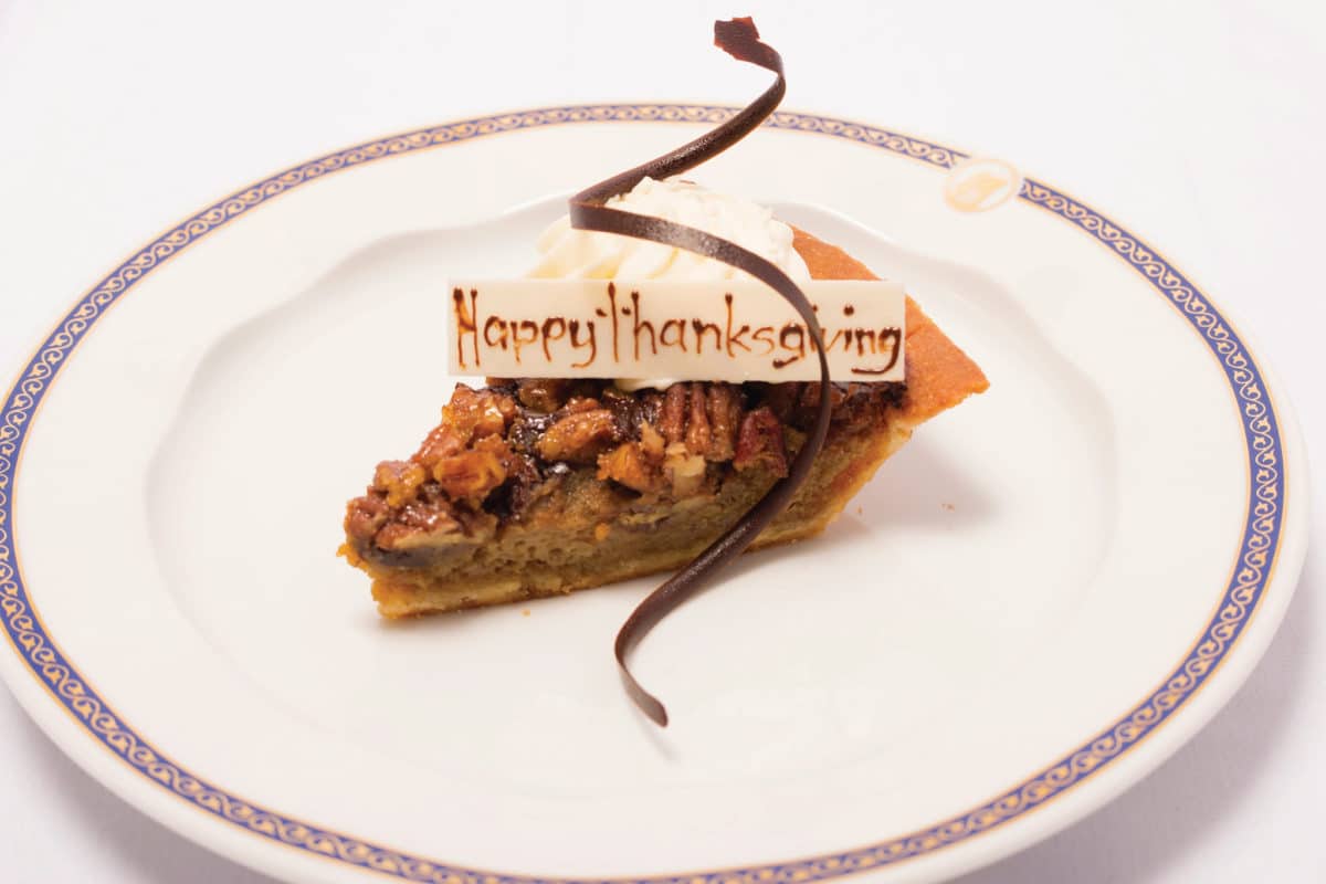 Holland America's Thanksgiving Pecan Pie