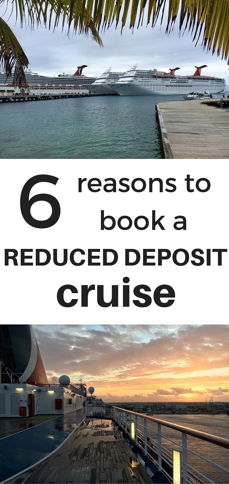 6 reasons to book a REDUCED DEPOSIT cruise! #cruise #reduceddeposit #deposit #money #travel #cruising #vacation #cruiseship #beach #savings #cruiseradio #caribbean #europe