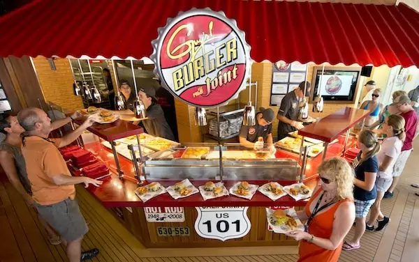 guy's burger joint carnival cruise line