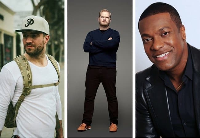 Sam Hunt, Jim Gaffigan, and Chris Tucker