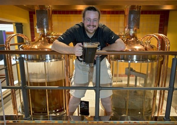 Carnival Vista Brewmaster Colin Presby poses in the brewhouse in the RedFrog Pub onboard Carnival Vista. Photo/Carnival 