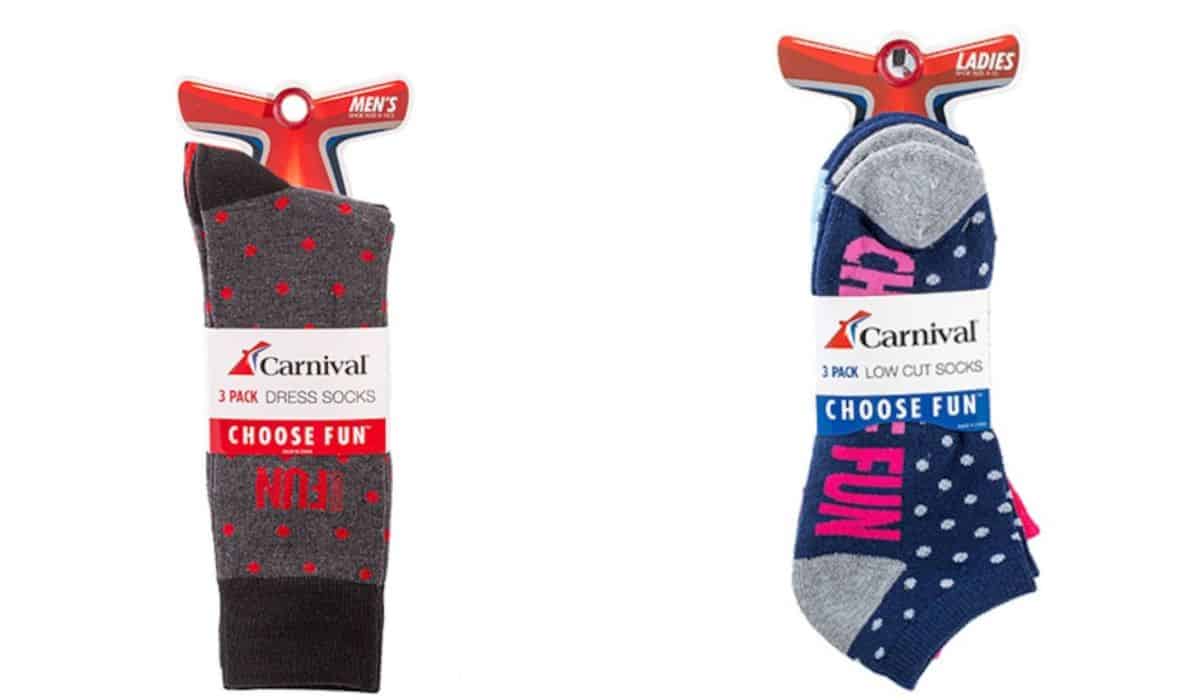 carnival cruise line sock sets