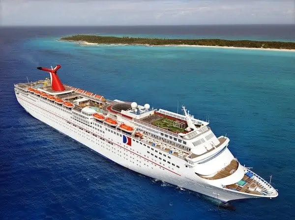 Aerial view of Carnival Imagination