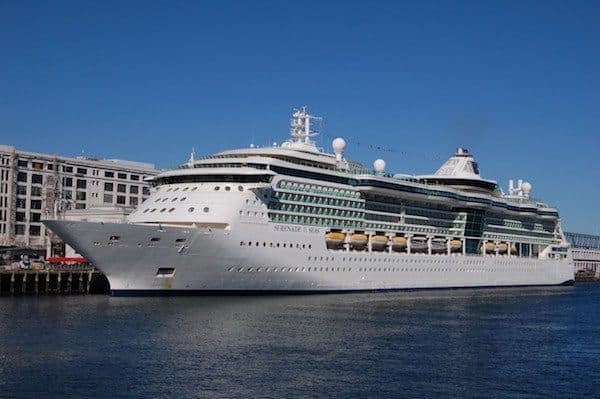 Serenade of the Seas leaving Boston on Tuesday, 9/13/2016 photo: Richard MacGregory