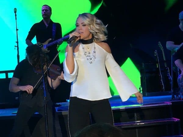 Carrie Underwood performs for hundreds of military families