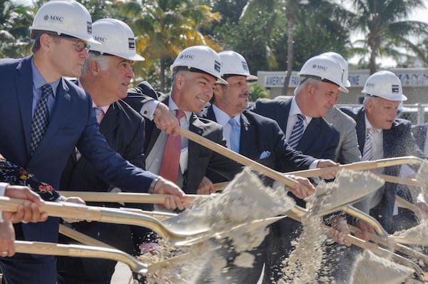 The groundbreaking ceremony - photo: MSC Cruises