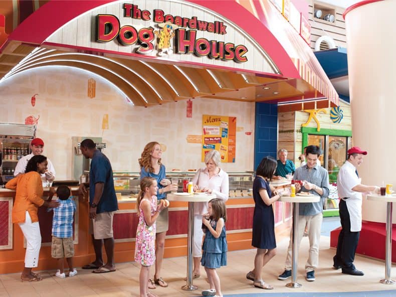 onboard dining options boardwalk dog house