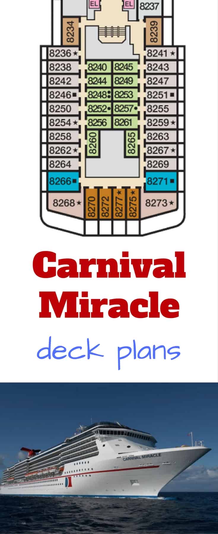 Carnival Miracle, Deck Plans, Activities & Sailings