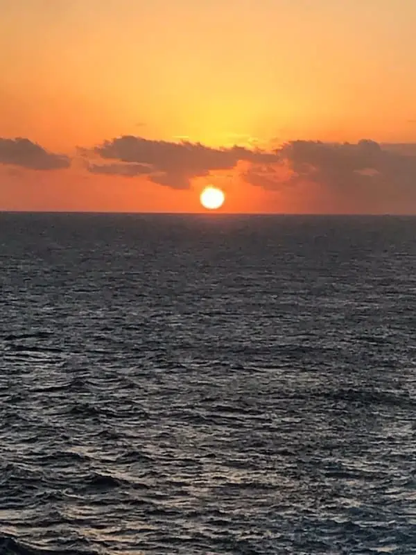 beautiful sunset at sea