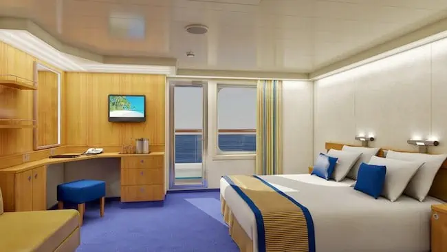 best ocean view room on carnival sunrise