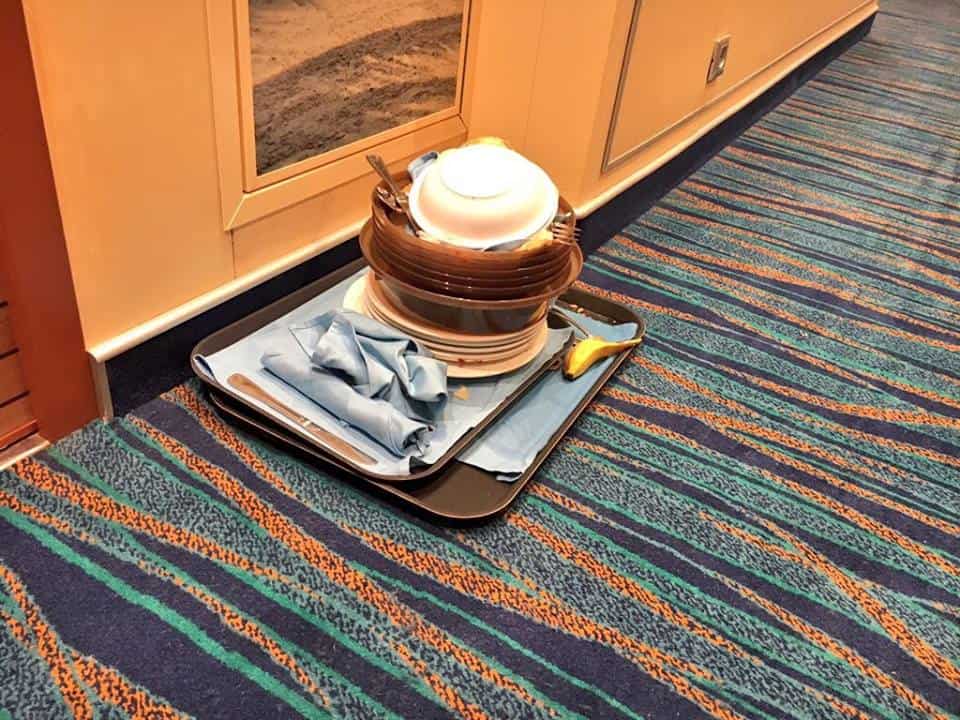 cruise ship room service trays