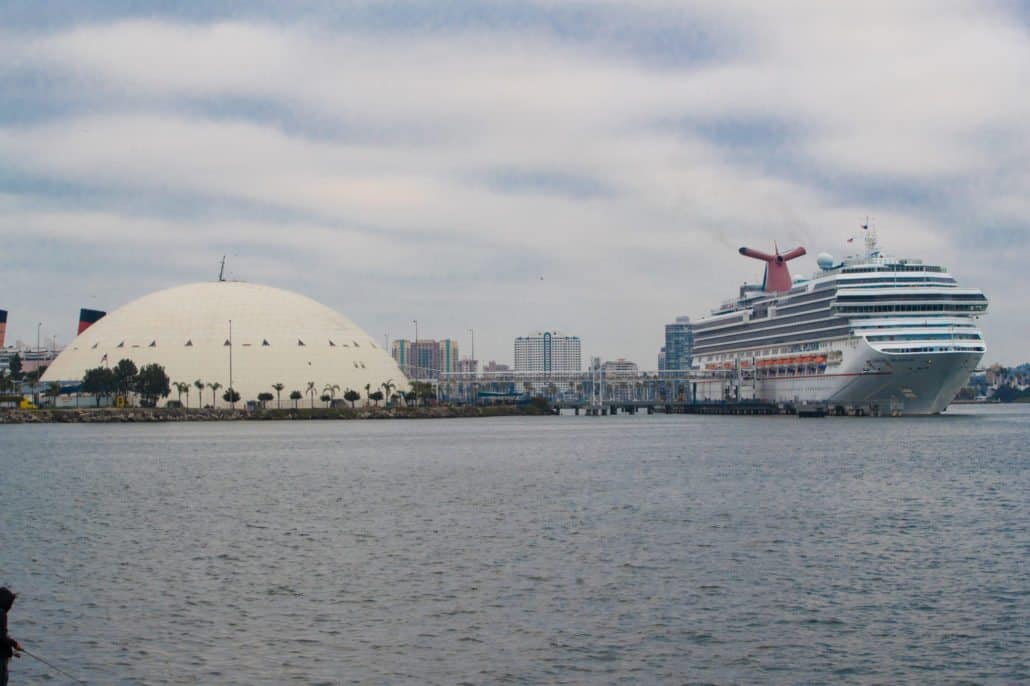 Carnival Splendor at Long Beach Terminal 2 10 18