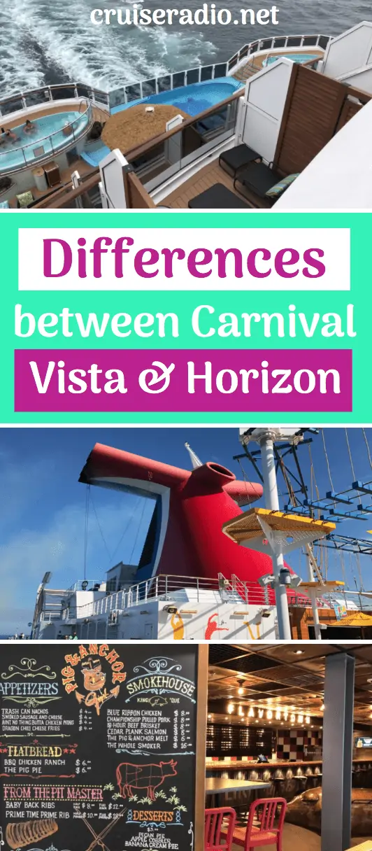 Differences between carnival vista and horizon