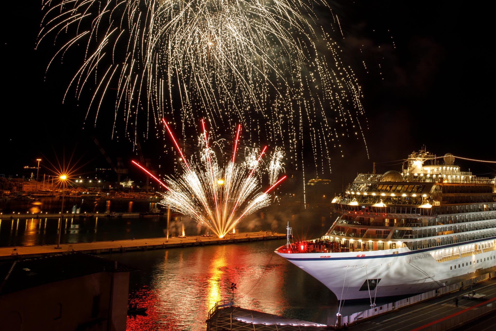 Viking Orion Naming Fireworks