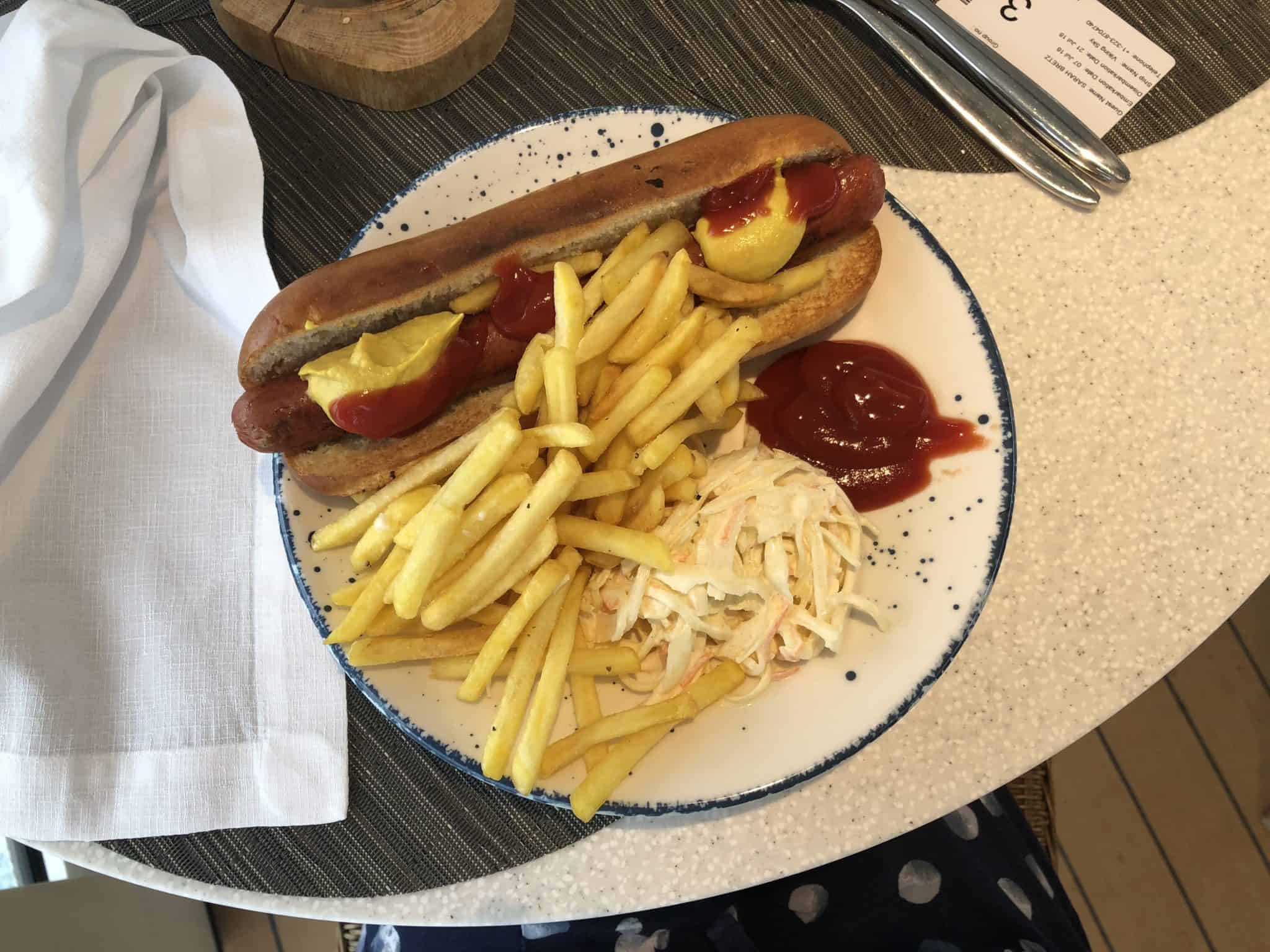 viking sky pool grill hot dog