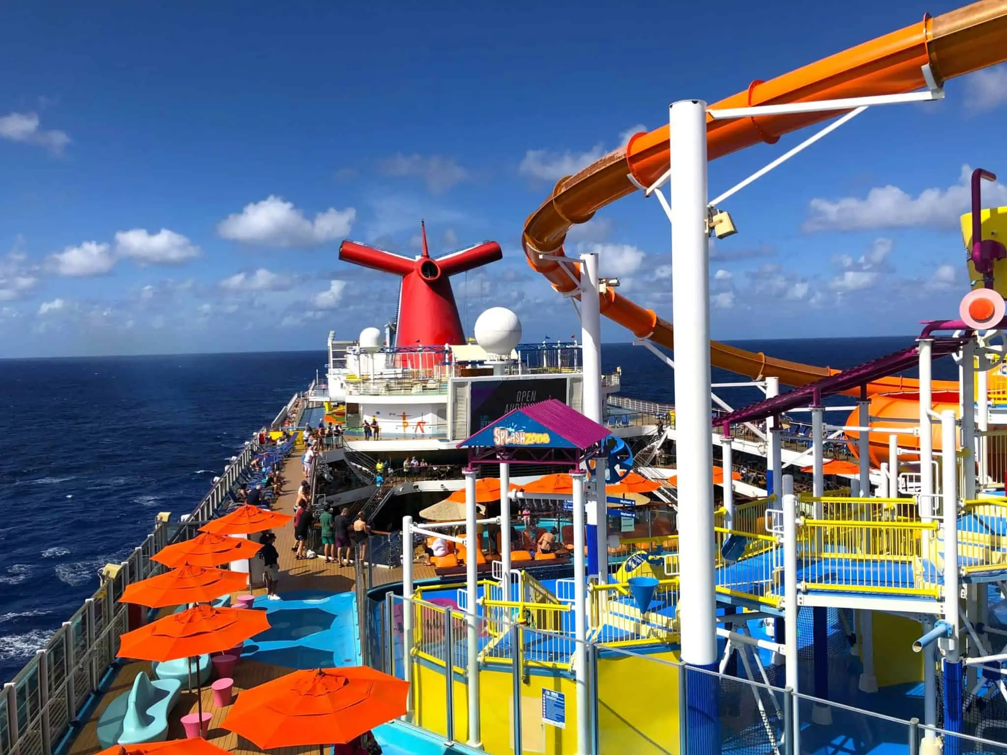 carnival breeze upper deck at sea