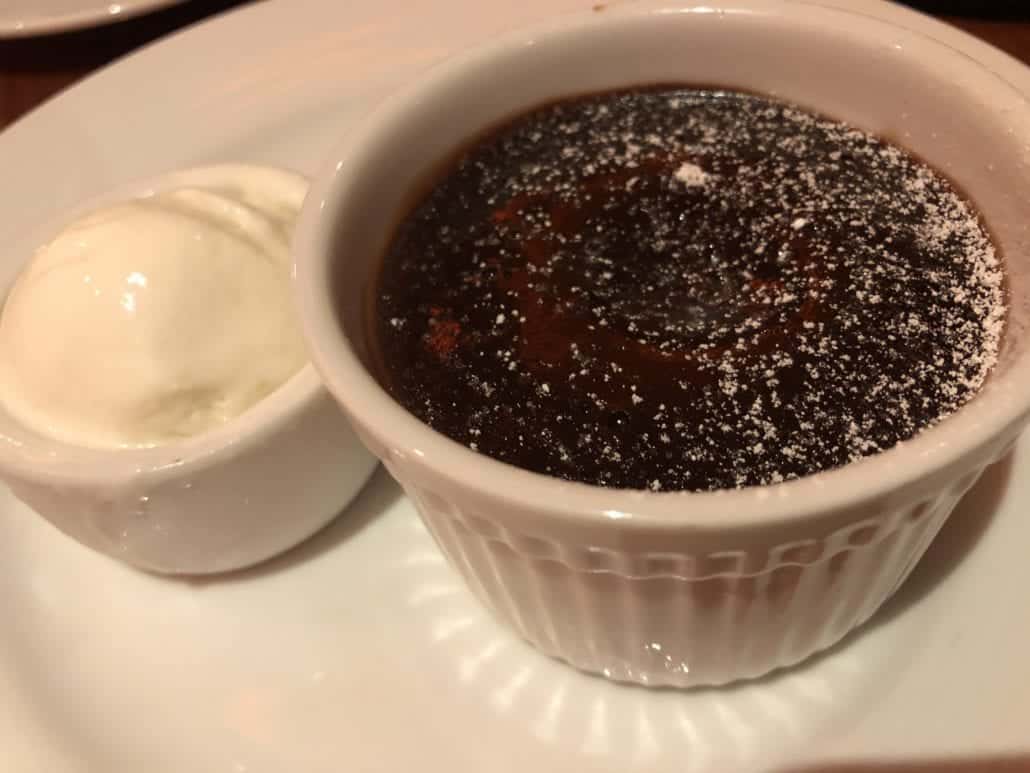 warm chocolate melting cake