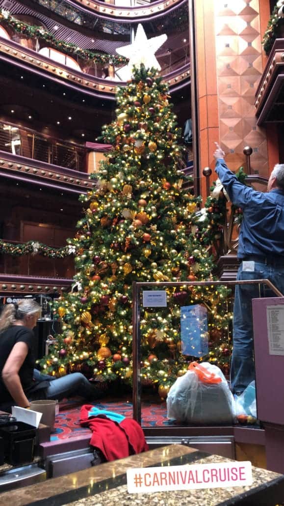 Carnival Elation christmas tree