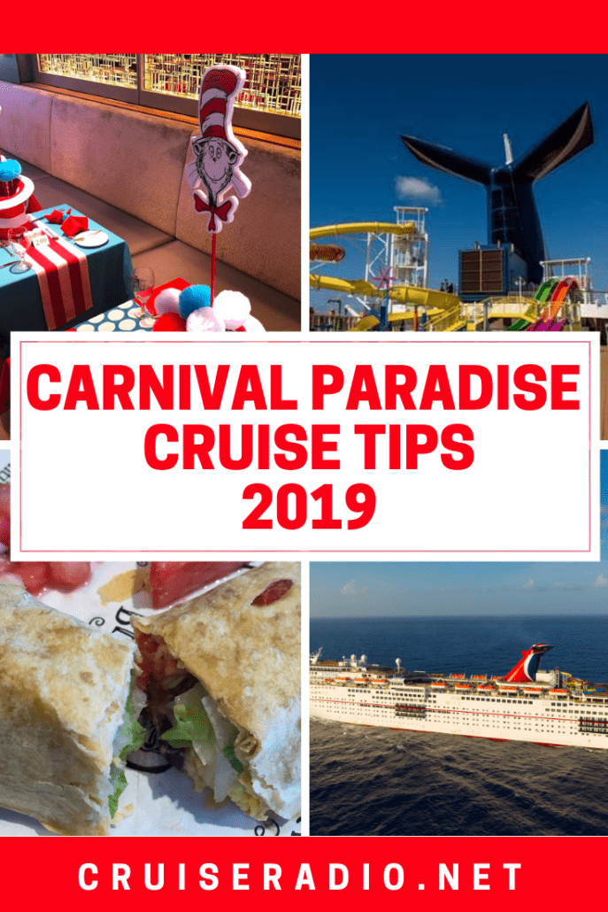 Carnival paradise cruise tips