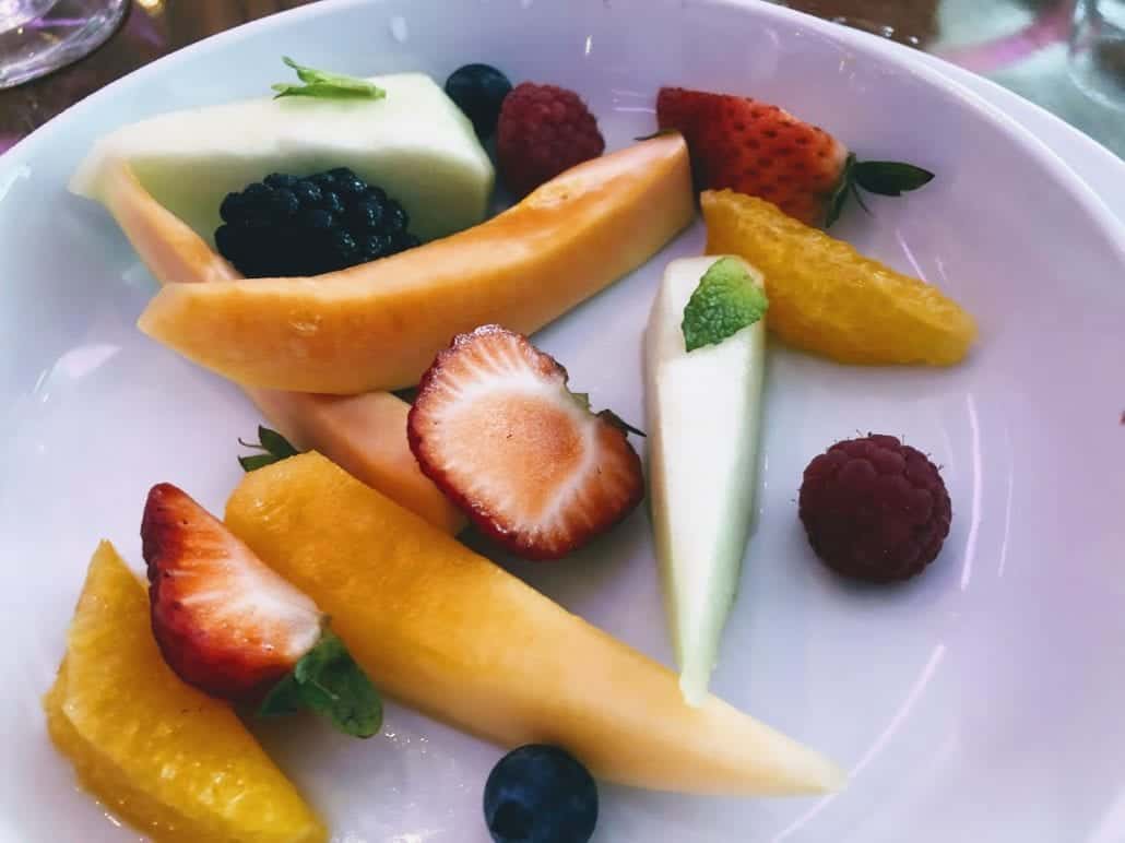 Tropical fruit plate carnival cruise