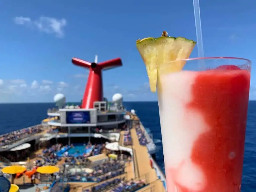 carnival cruise beverage change