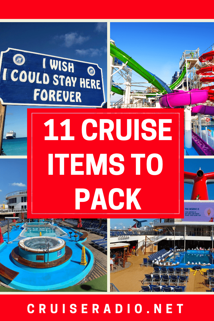 11 things to pack for your next cruise pinterest image