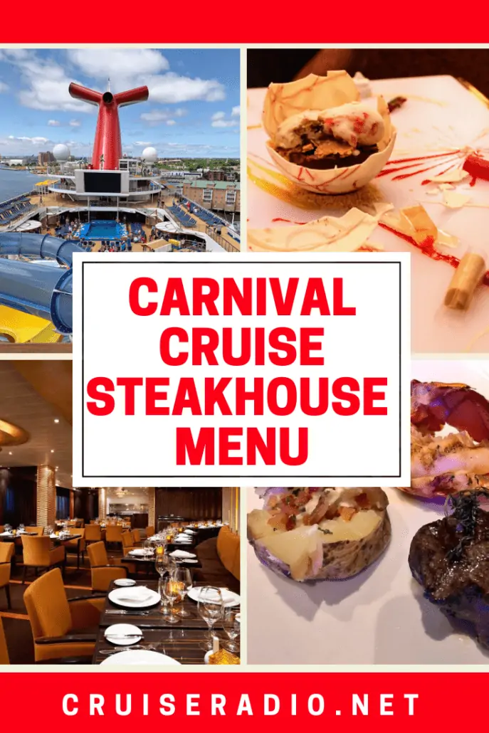 Carnival Steakhouse Menu