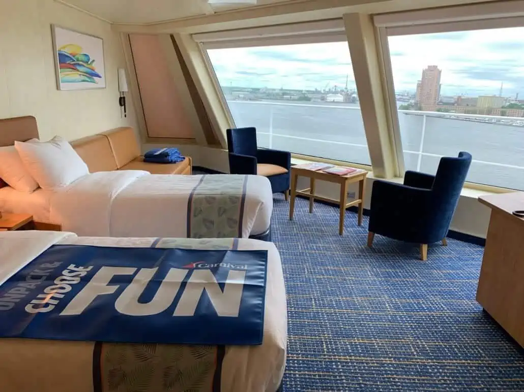 rooms on the carnival sunrise