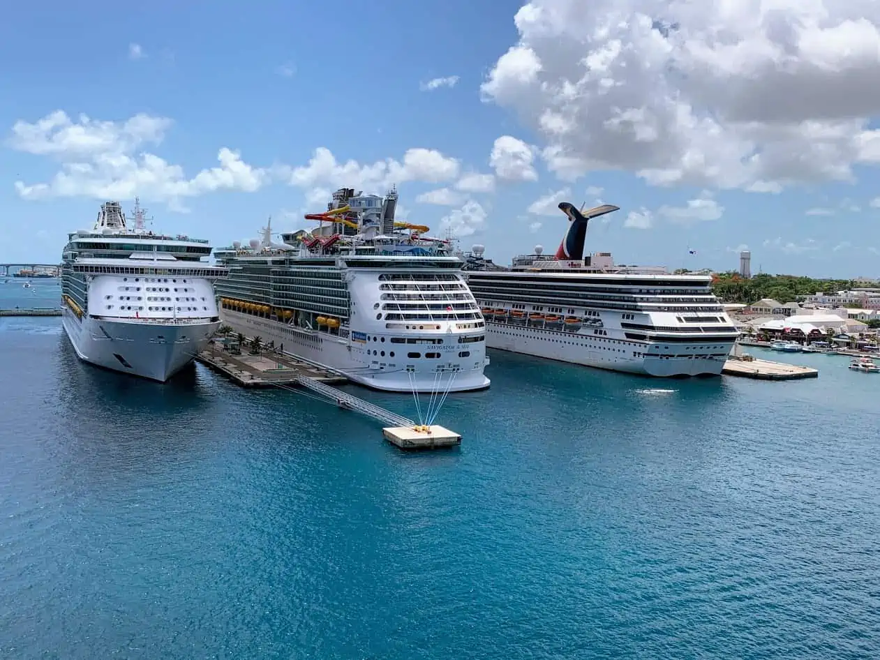 Three ships in NASSAU BAHAMAS