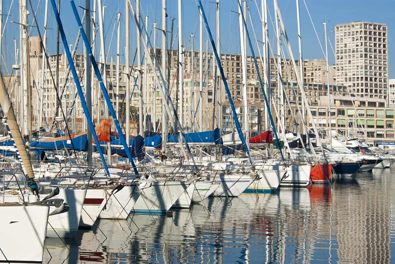 Marsielle Port with boats