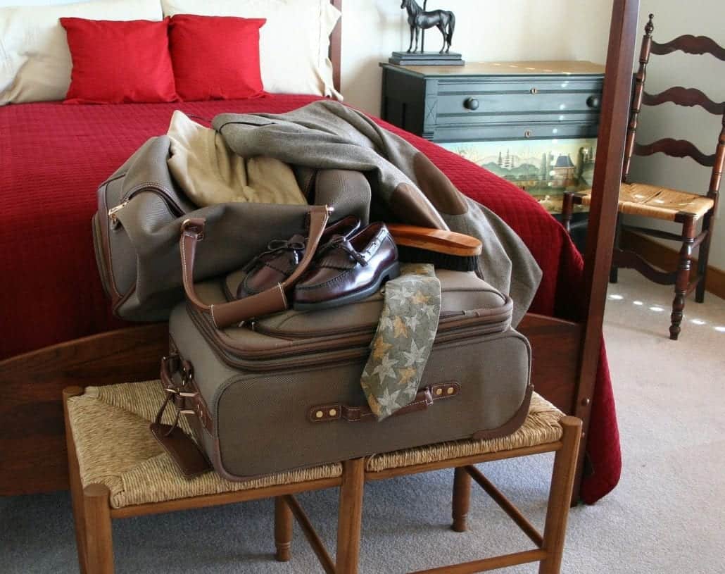 luggage in the cabin